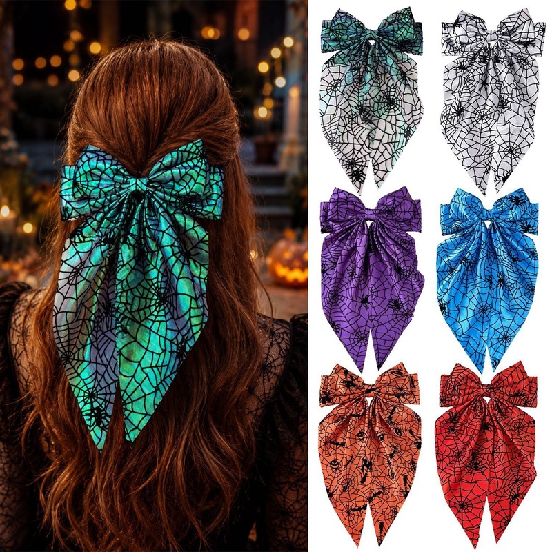Halloween Spider Web Bow Hair  - đánh giá và giá Women'S Emo Accessories